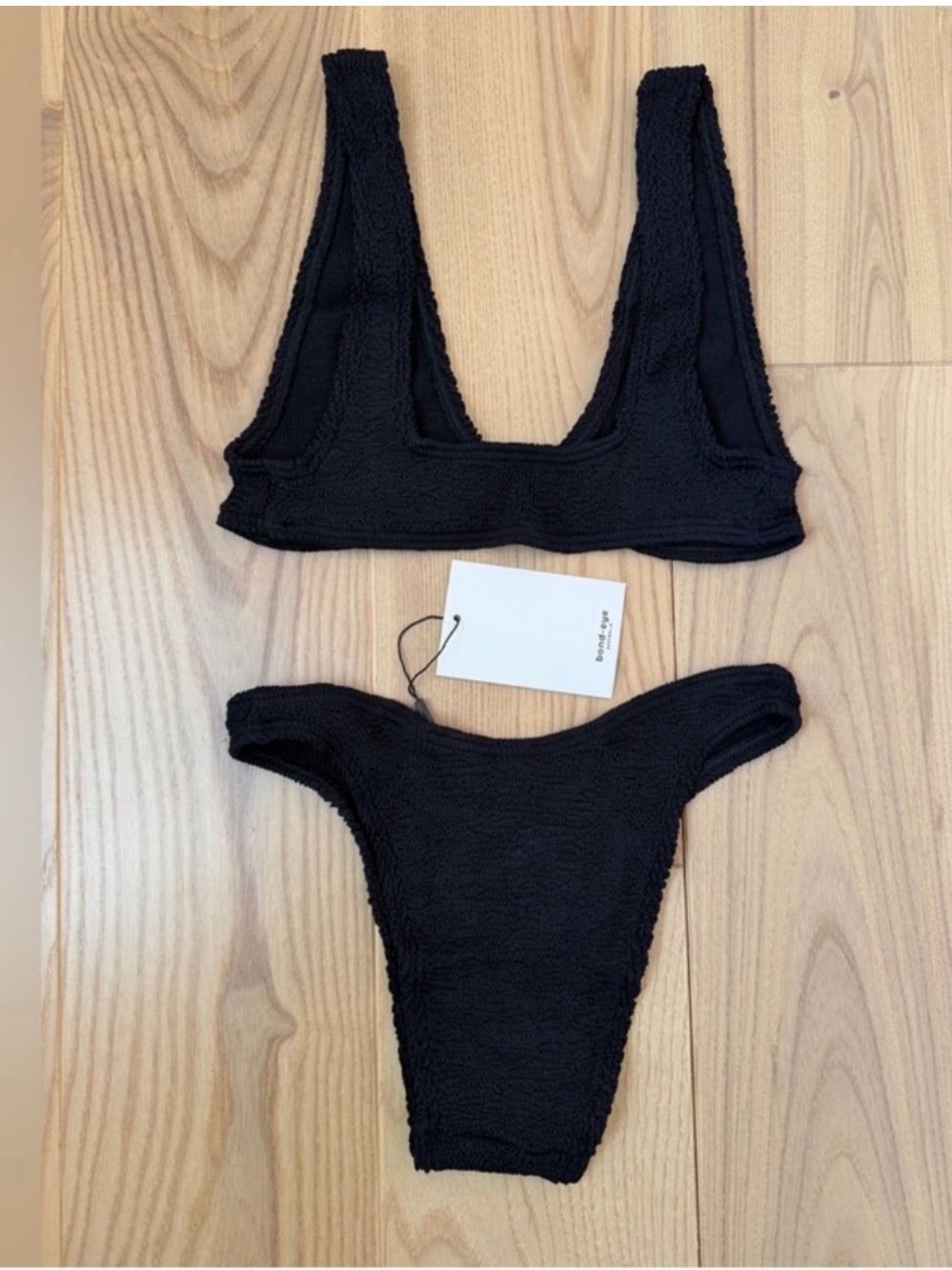 Bond-eye Swim Bikini Set Scout Bikini Top and Scene Bikini Bottom NWT Ribbed OS - Picture 3 of 13